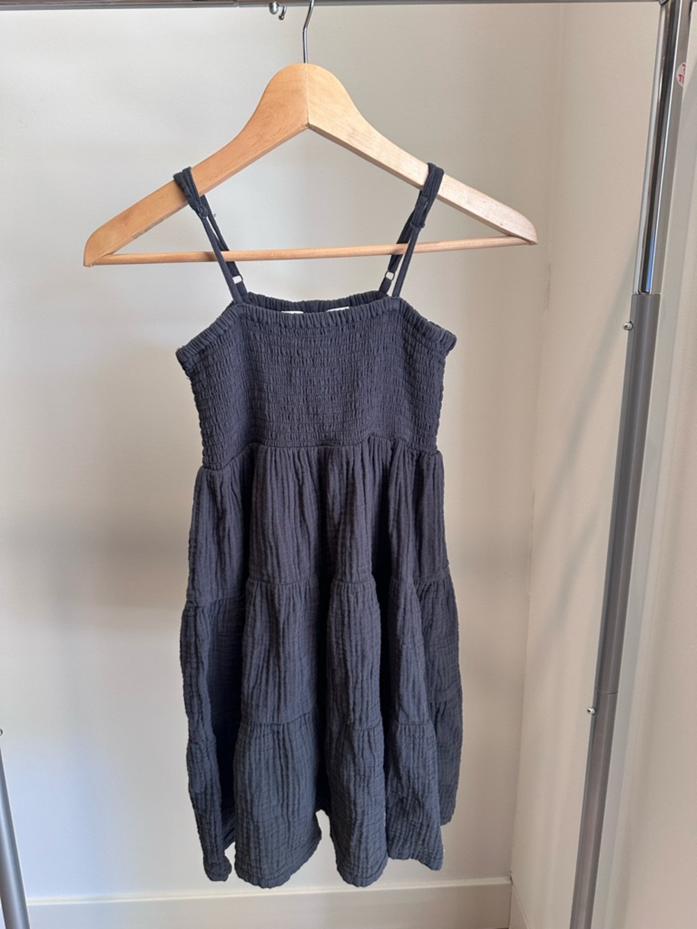 H&M Black Tiered Smocked Sundress for Girls Size 10/11